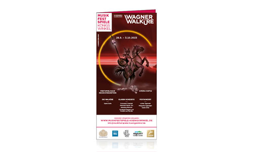 Das Bild zeigt einen Flyer für die Musikfestspiele Königswinkel